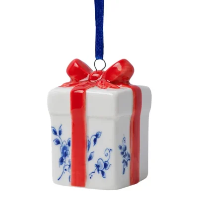 Heinen Delfts Blauw Kersthanger Cadeautje