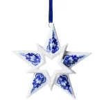 Heinen Delfts Blauw Kersthanger Ster 3